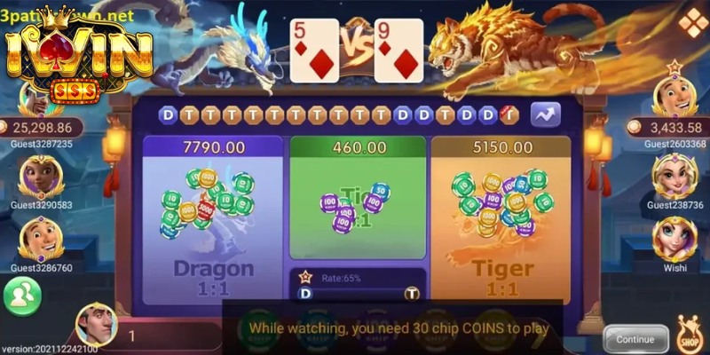 Giới thiệu về tựa game rồng hổ tại Iwin